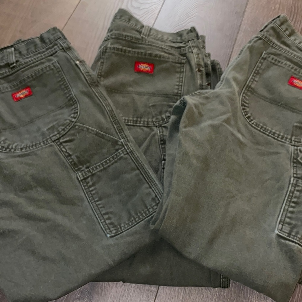 Vintage Forrest green Canvas Dickie Pants